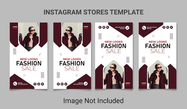 Mode verkoop Instagram verhalen ontwerp.