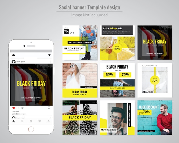 Mode verkoop sociale Media Post sjabloon