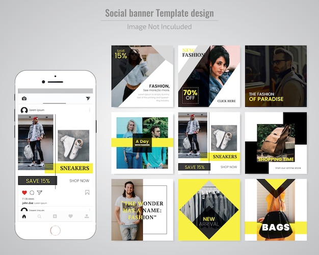 Mode verkoop sociale Media Post sjabloon