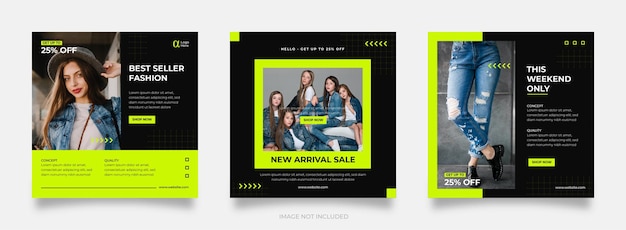 Mode verkoop sociale media post sjabloon