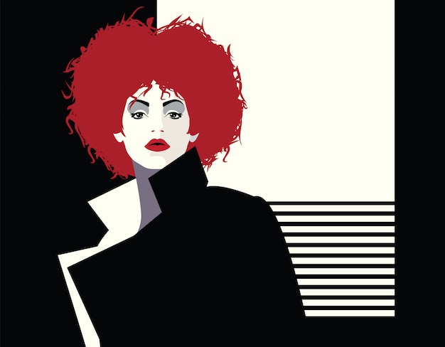 Mode vrouw in stijl popart. illustratie