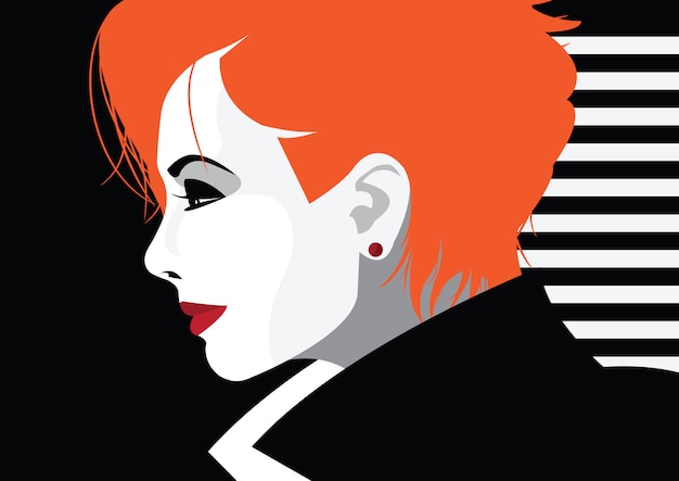 Mode vrouw in stijl popart. vector illustratie