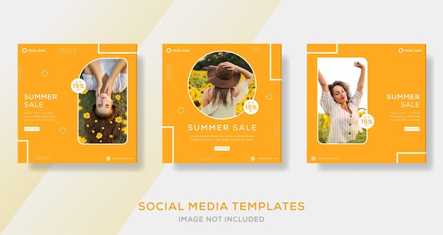Modebanner voor zomerverkoopsjabloonpost