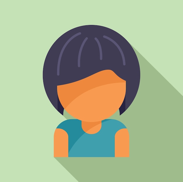 Vector model person hair icon flat vector comb avatar