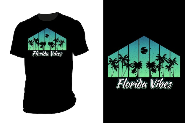 Model t-shirt silhouet florida vibes retro vintage