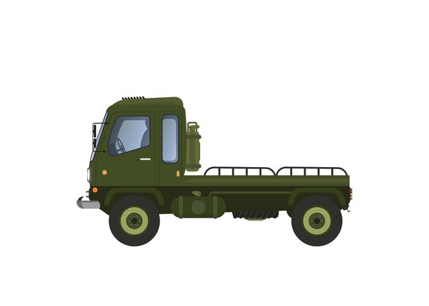 model of the truck of military years on a white background