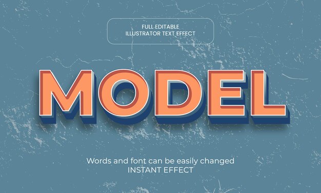 Model vector bewerkbaar teksteffect