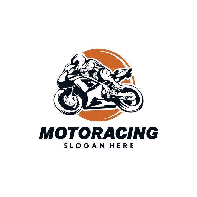 Model voor het ontwerp van het logo van de motorracing