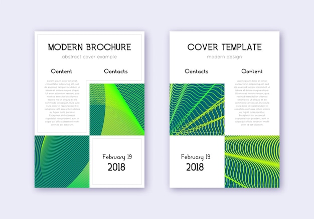 Model voor het ontwerpen van zakelijke omslagen Groen abstract