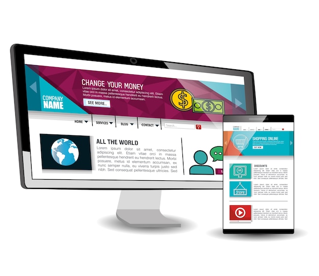 model website op apparaat elektronisch