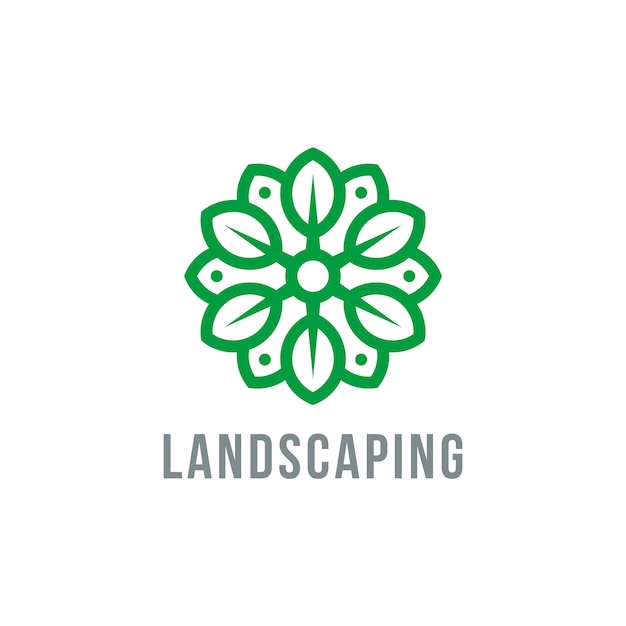 Modellerende groene bloem logo sjabloon