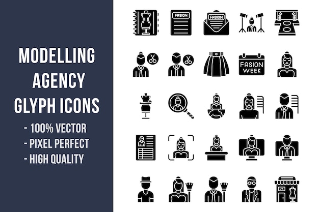 Modelling Agency Glyph Icons