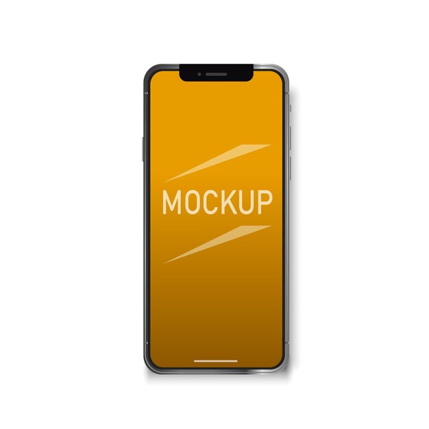 Modelontwerp voor smartphone op volledig scherm. Premium mock-upsjabloon voor mobiele telefoons