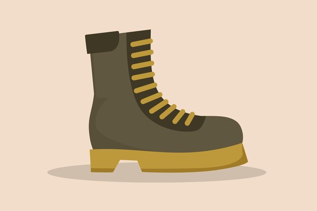 Vector models of boots with various motives suitable for use in the rainy season full color design