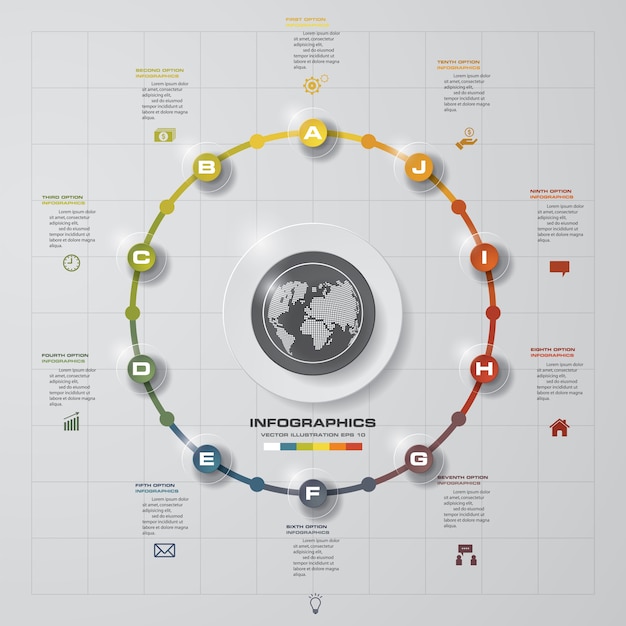 Современные 10 вариантов презентаций бизнес-инфографика