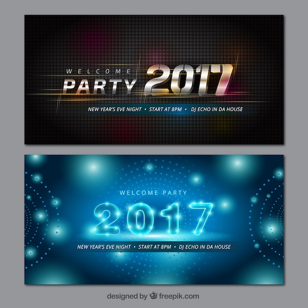 Vector modern 2017 banners