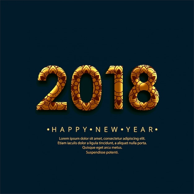 Modern 2018 new year bright background