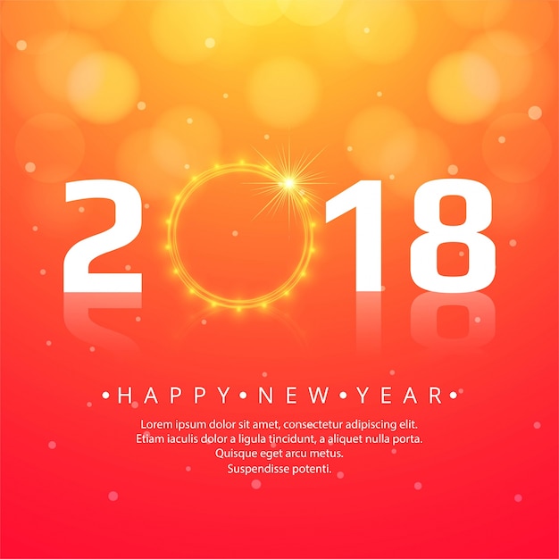 Modern 2018 new year colorful background