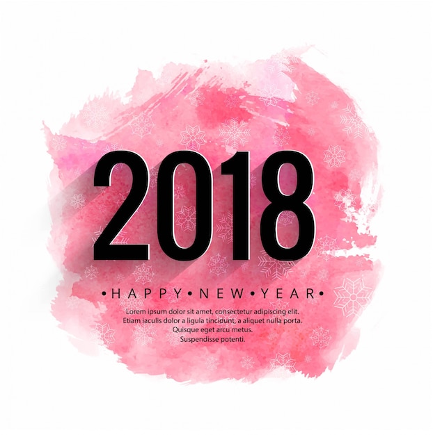 Modern 2018 new year pink background