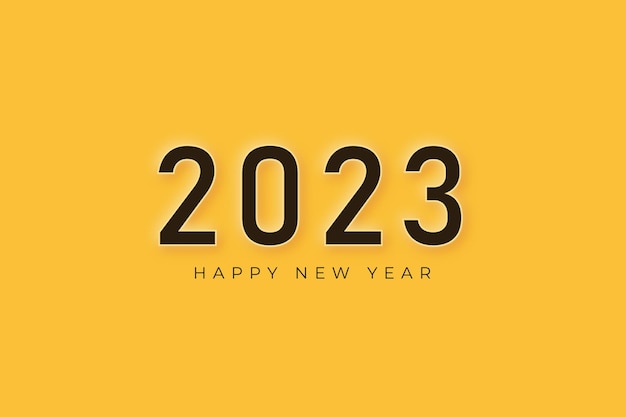 モダンな2023年の新年あけましておめでとうございますエンボステキスト効果