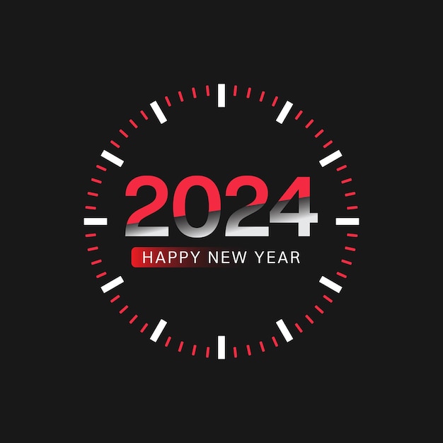 Vector modern 2024 happy new year celebration background design