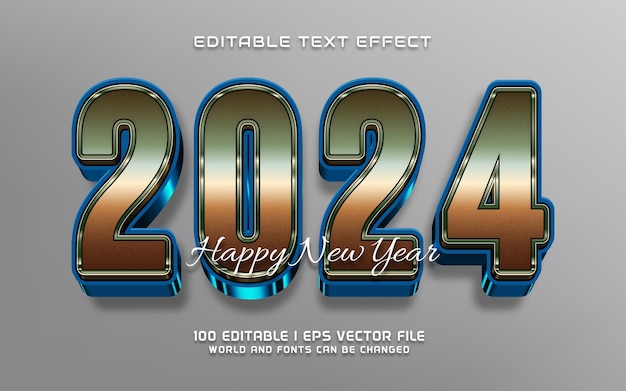 Vector modern 2024 happy new year graphic style