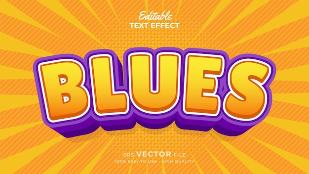 Modern 3d Alphabet fun style title text effect for comic Vector illustration