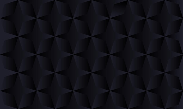 Vector modern 3d black stars seamless wallpaper pattern background