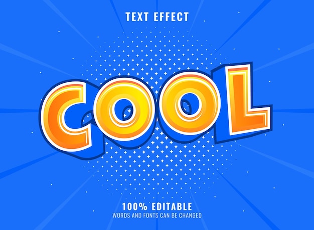 Modern 3d bold cool blue yellow text effect
