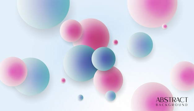 Modern 3d bubbles abstract background