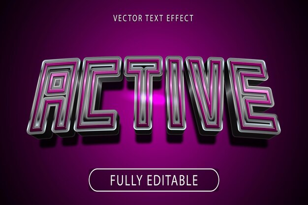 Vector modern 3d colorful editable typography and text effect design