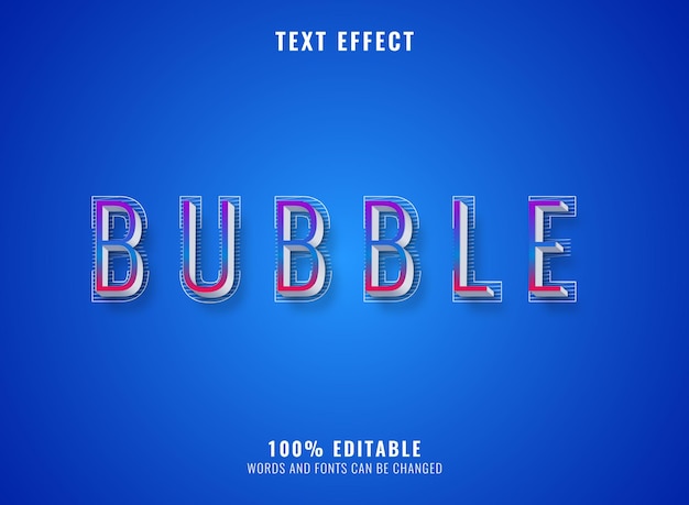 Modern 3d colorful gradient with line scribble text effect