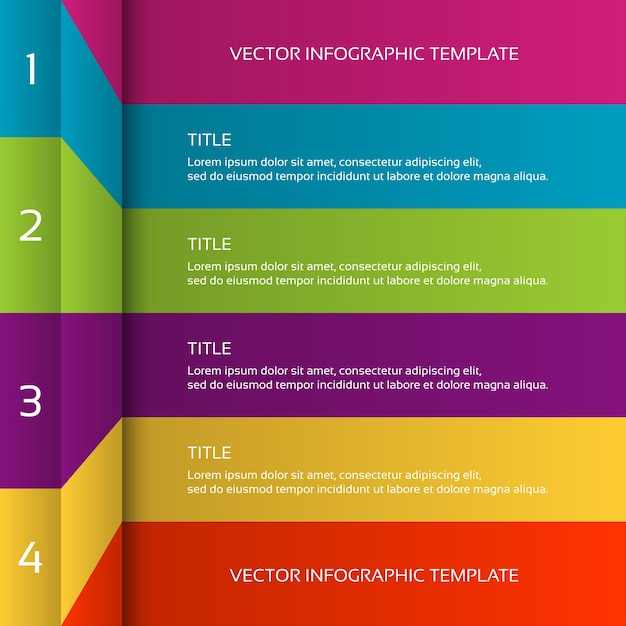 Vector modern 3d colorful infographic template business concept with 4 options