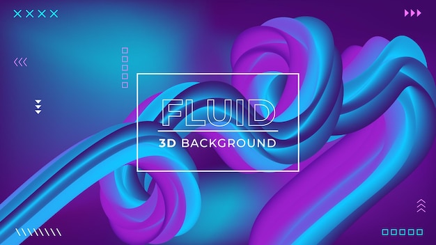 Modern 3D Fluid Background Template