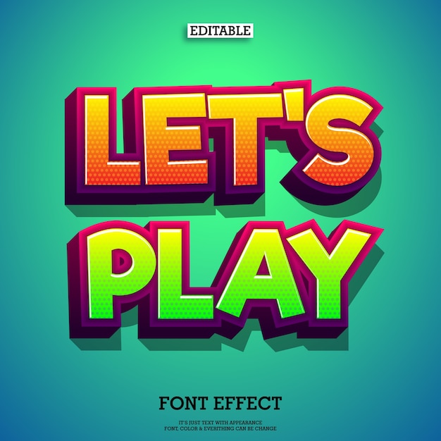 Modern 3d game logo type effect 