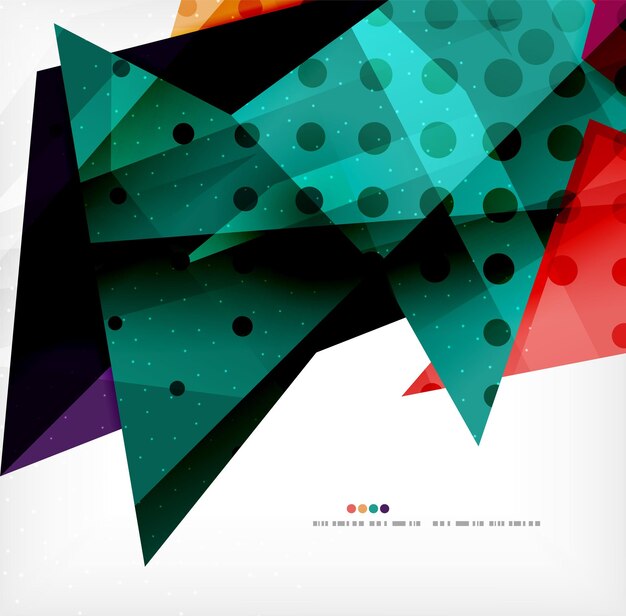 Vector modern 3d glossy overlapping triangles