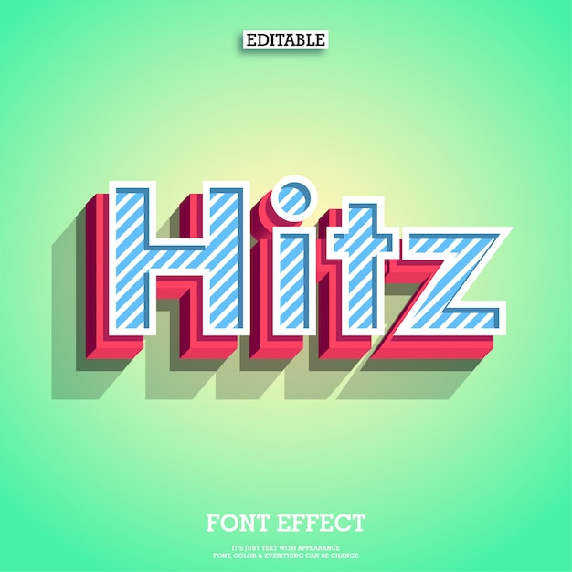 Современный трехмерный логотип hitz для цифрового и печатного дизайна