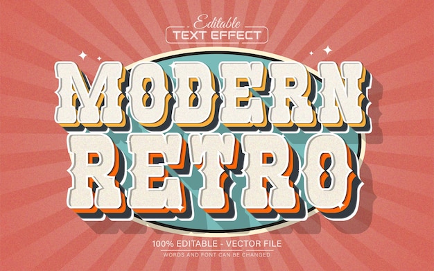 Vector modern 3d retro vintage text effect