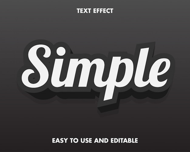 Modern 3d simple text effect cartoon.