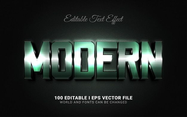 Modern 3d style text effect