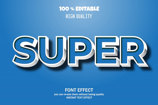 Modern 3d teksteffect, bewerkbaar lettertype-effect