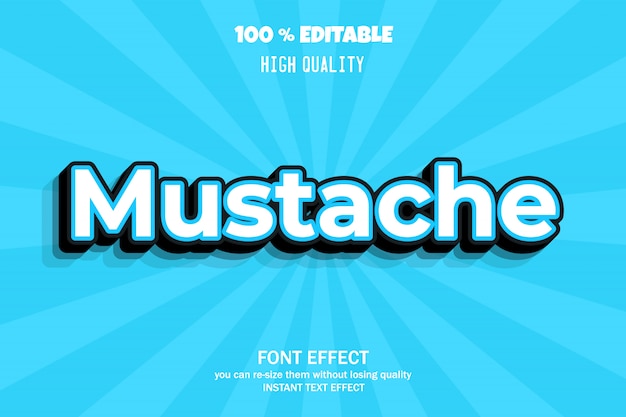 Modern 3d teksteffect, bewerkbaar lettertype-effect