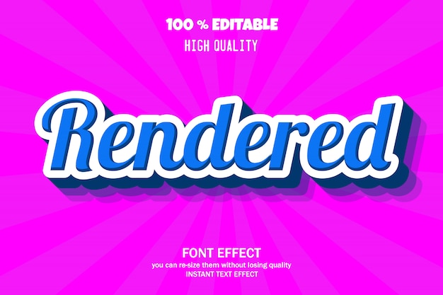 Modern 3d teksteffect, bewerkbaar lettertype-effect