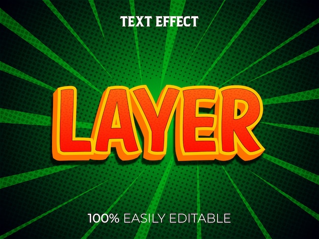 Вектор Современный 3d текстовый эффект и редактируемый стиль шрифта