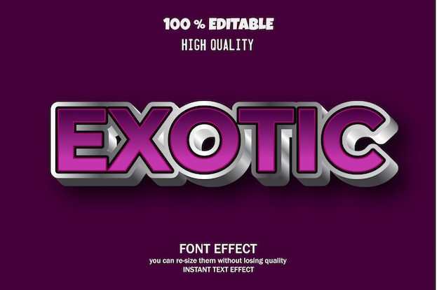 Modern 3d text effect, editable font effect