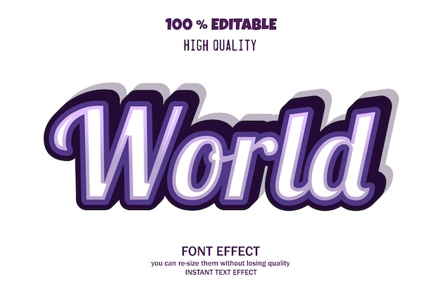 Modern 3d text effect, editable font effect
