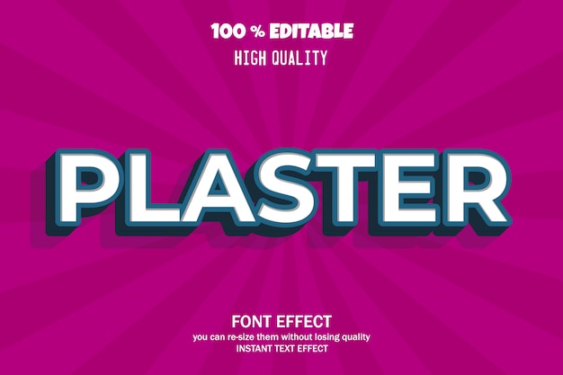 modern 3D text effect, editable font