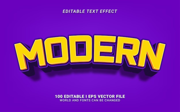 Modern 3d text effect illustration