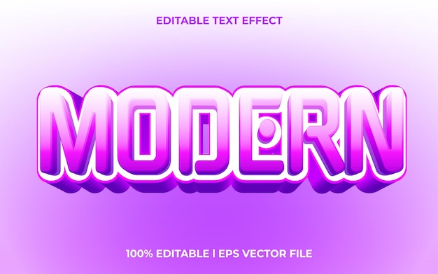 Modern 3d text effect with blue ice theme purple typography for products tittle