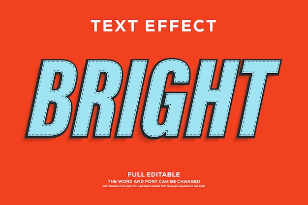 Modern 3d text effect with editable font effect